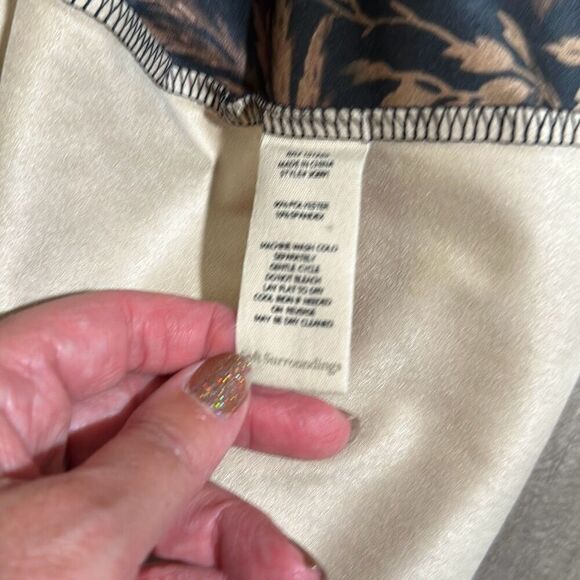 Soft Surroundings faux suede floral shape drape cardigan jacket PM petite - Picture 10 of 10